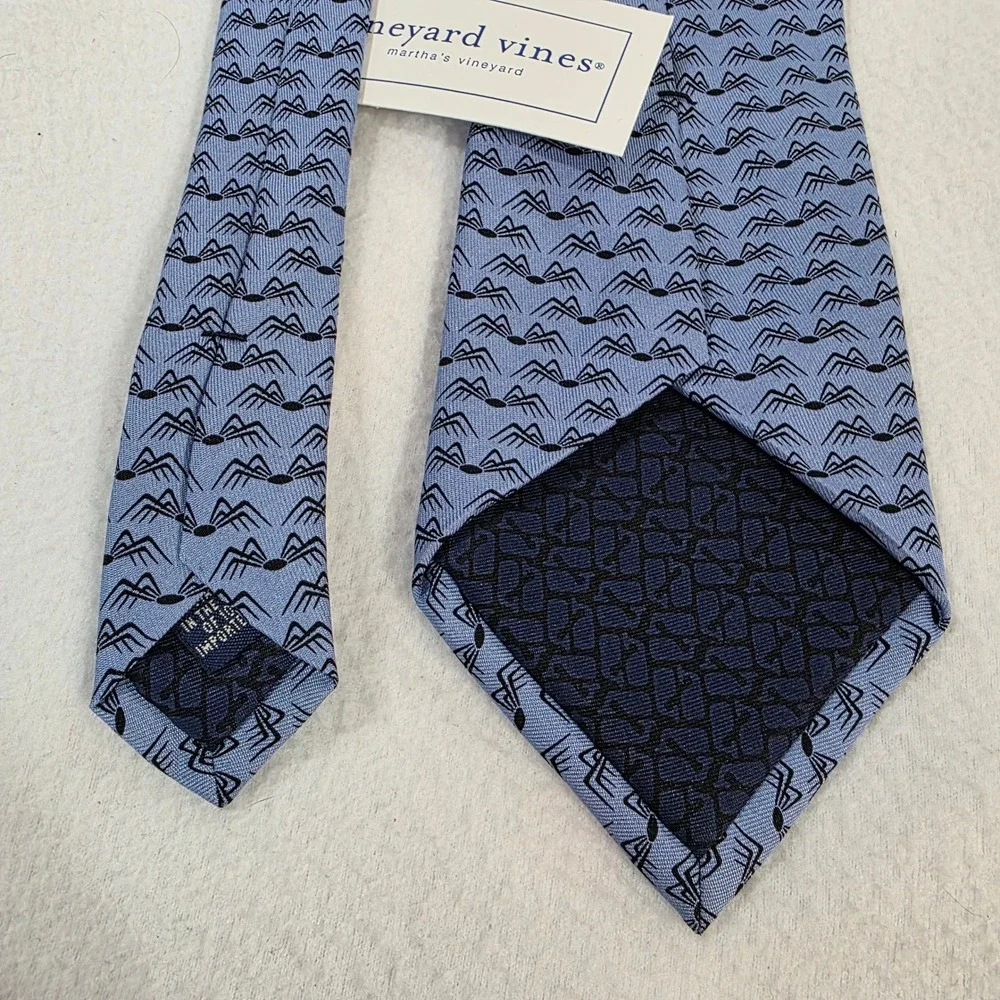 Vineyard Vines SPDR SPY Spider Silk Tie Blue Custom Collection Finance Mens